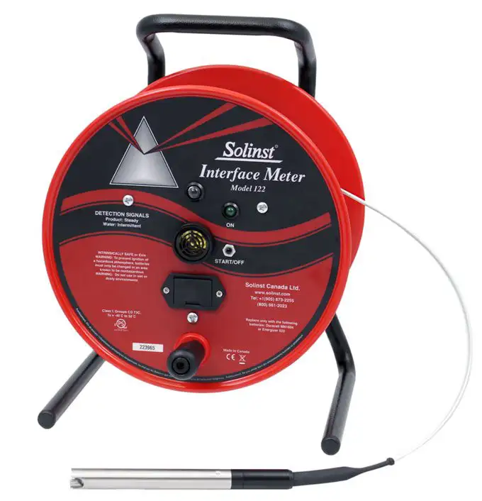 Solinst 122 — Medidor de interfaz agua e hidrocarburos