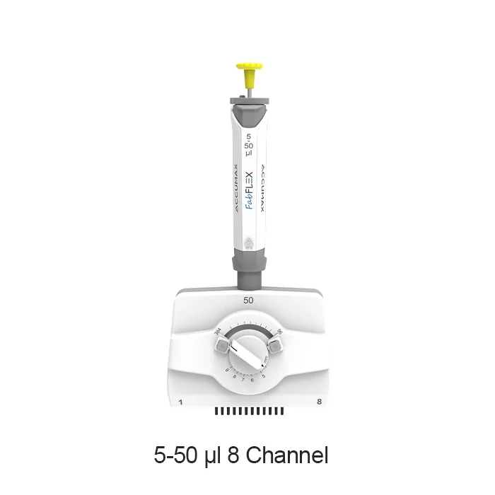Accumax FabFLEX — Micropipetas multicanal de separación ajustable